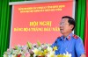 Đồng chí Trần Văn Sang - Bí thư Đảng ủy Viện Kiểm sát nhân dân tỉnh phát biểu Hội nghị sơ kết 6 tháng đầu năm của Đảng bộ