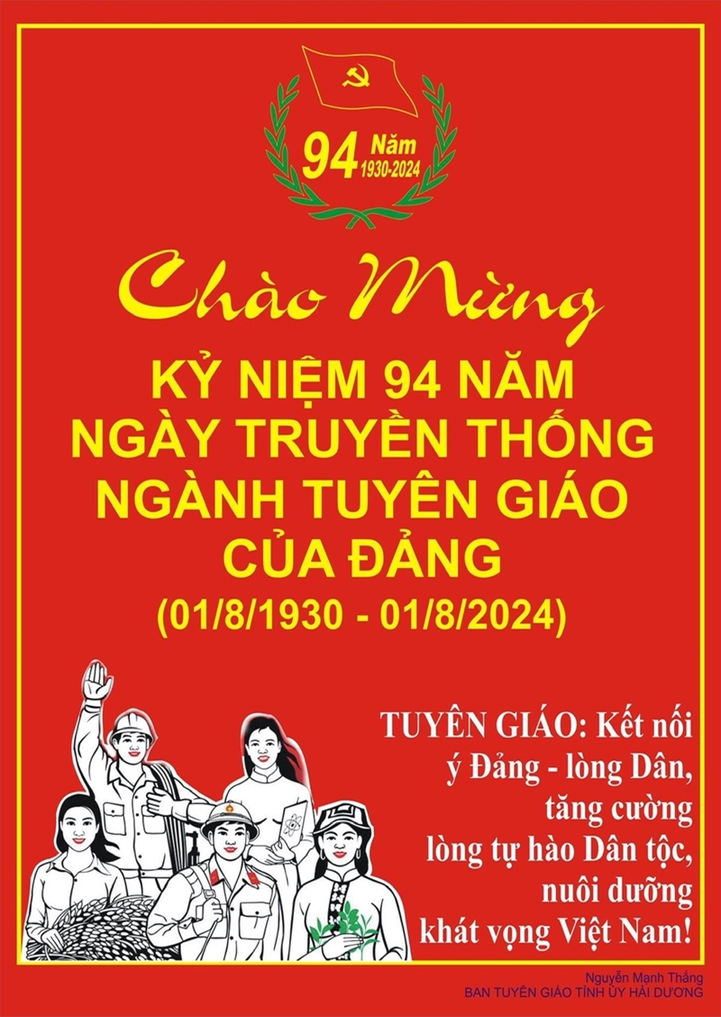 94 năm qua, ngành Tuyên giáo luôn tự hào vì đã có những đóng góp quan trọng vào việc xây dựng và phát triển đất nước.